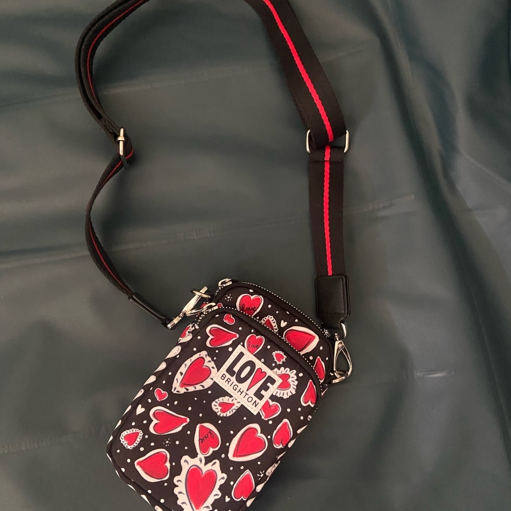 Love Black Heart Crossbody Bag